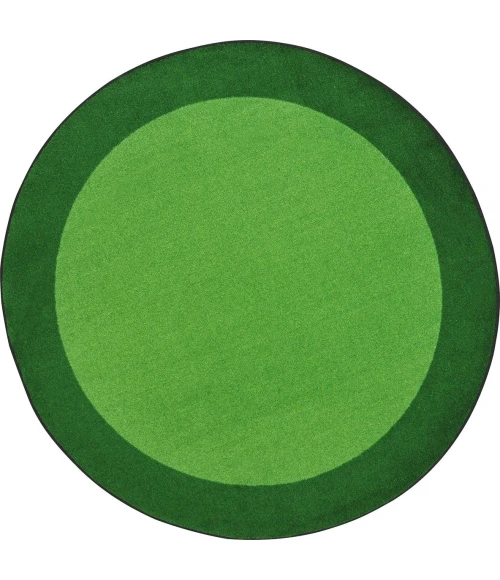 Joy Carpets Kid Essentials Green All Around 5ft.4in. Round Rug