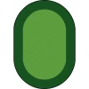 Joy Carpets Kid Essentials Green All Around 5ft.4in. x 7ft.8in. Oval Rug