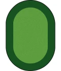 Joy Carpets Kid Essentials Green All Around 10ft.9in. x 13ft.2in. Oval Rug