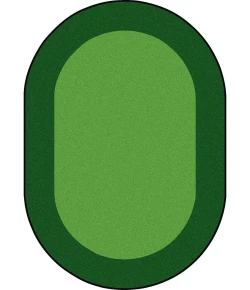 Joy Carpets Kid Essentials Green All Around 10ft.9in. x 13ft.2in. Oval Rug
