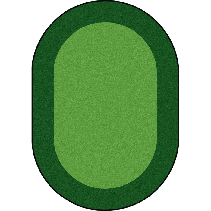 Joy Carpets Kid Essentials Green All Around 10ft.9in. x 13ft.2in. Oval Rug