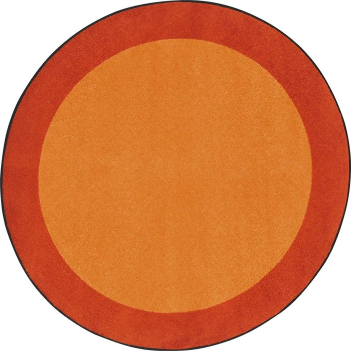 Joy Carpets Kid Essentials Orange All Around 13ft.2in. Round Rug