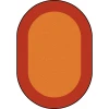 Joy Carpets Kid Essentials Orange All Around 5ft.4in. x 7ft.8in. Oval Rug