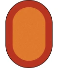 Joy Carpets Kid Essentials Orange All Around 10ft.9in. x 13ft.2in. Oval Rug