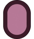 Joy Carpets Kid Essentials Purple All Around 5ft.4in. x 7ft.8in. Oval Rug