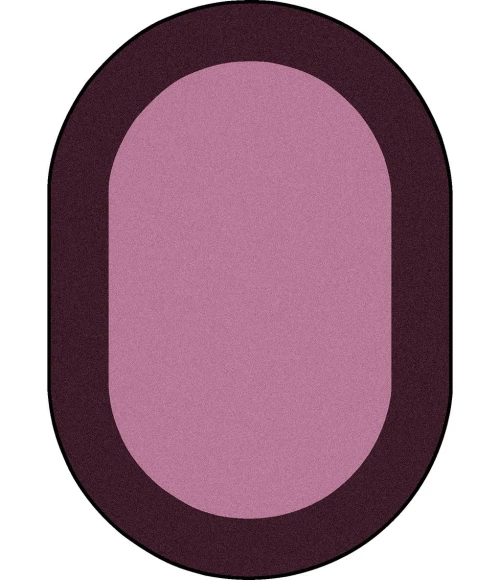 Joy Carpets Kid Essentials Purple All Around 5ft.4in. x 7ft.8in. Oval Rug
