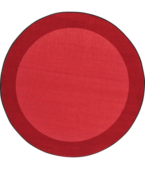 Joy Carpets Kid Essentials Red All Around 5ft.4in. Round Rug