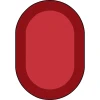 Joy Carpets Kid Essentials Red All Around 5ft.4in. x 7ft.8in. Oval Rug