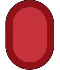 Joy Carpets Kid Essentials Red All Around 10ft.9in. x 13ft.2in. Oval Rug