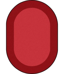 Joy Carpets Kid Essentials Red All Around 10ft.9in. x 13ft.2in. Oval Rug