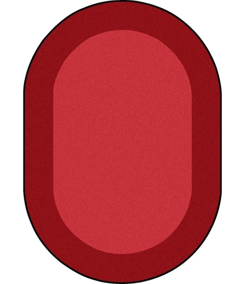 Joy Carpets Kid Essentials Red All Around 10ft.9in. x 13ft.2in. Oval Rug