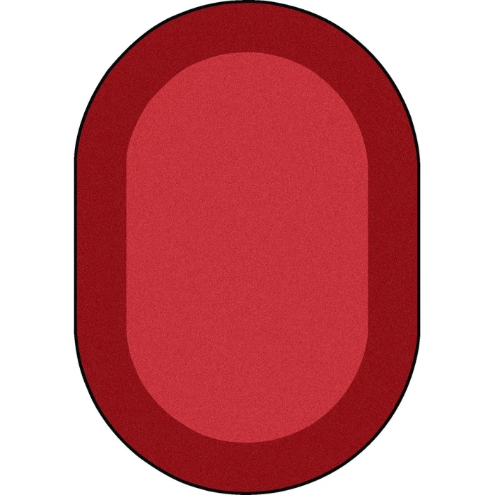 Joy Carpets Kid Essentials Red All Around 10ft.9in. x 13ft.2in. Oval Rug