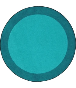 Joy Carpets Kid Essentials Teal All Around 5ft.4in. Round Rug