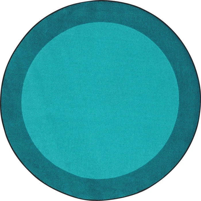Joy Carpets Kid Essentials Teal All Around 7ft.7in. Round Rug