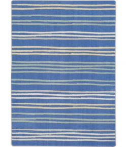 Joy Carpets Kid Essentials Pastel All Lined Up 5ft.4in. x 7ft.8in. Rect. Rug