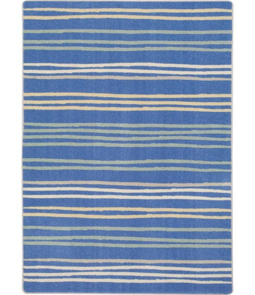 Joy Carpets Kid Essentials Pastel All Lined Up 5ft.4in. x 7ft.8in. Rect. Rug