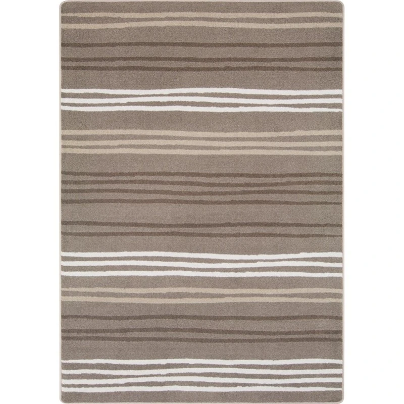 Joy Carpets Kid Essentials Neutral All Lined Up 7ft.8in. x 10ft.9in. Rect. Rug