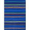 Joy Carpets Kid Essentials Rainbow All Lined Up 5ft.4in. x 7ft.8in. Rect. Rug