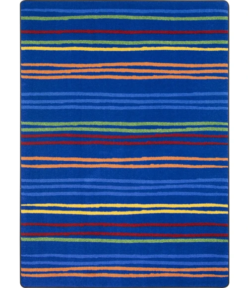 Joy Carpets Kid Essentials Rainbow All Lined Up 5ft.4in. x 7ft.8in. Rect. Rug