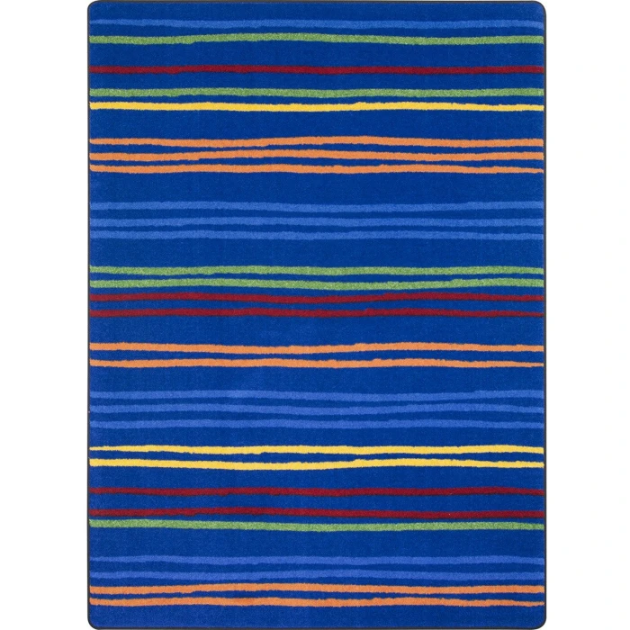 Joy Carpets Kid Essentials Rainbow All Lined Up 7ft.8in. x 10ft.9in. Rect. Rug