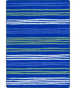 Joy Carpets Kid Essentials Seaglass All Lined Up 5ft.4in. x 7ft.8in. Rect. Rug