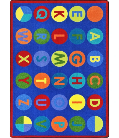 Joy Carpets Kid Essentials Multi Alpha-Dots 10ft.9in. x 13ft.2in. Rect. Rug