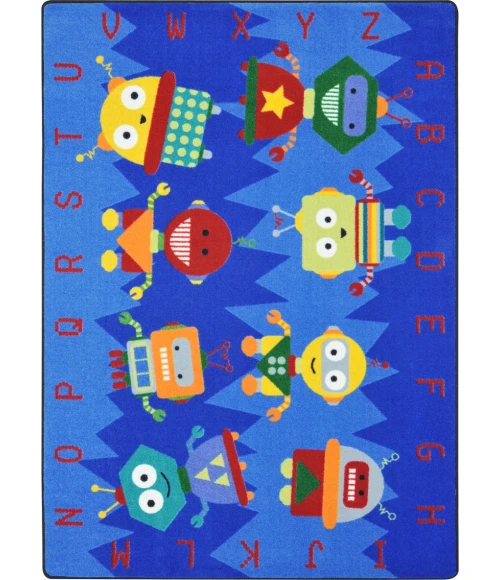 Joy Carpets Kid Essentials Multi Alphabet Bots 7ft.8in. x 10ft.9in. Rect. Rug