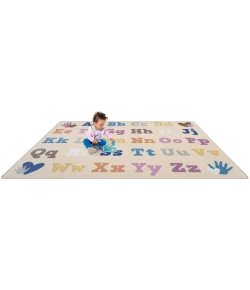 Joy Carpets Kid Essentials Multi Alphabet for Everyone 5ft. 4in. x 7ft. 8in. Rect. Rug