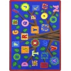 Joy Carpets Kid Essentials Bold Alphabet Leaves 5ft.4in. x 7ft.8in. Rect. Rug