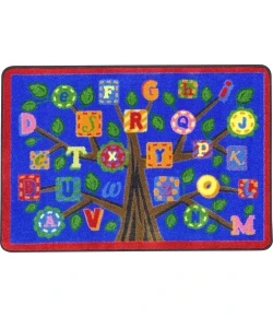 Joy Carpets Kid Essentials Bold Alphabet Leaves 2ft.8in. x 3ft.10in. Rect. Rug