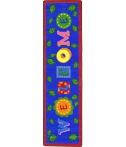 Joy Carpets Kid Essentials Bold Alphabet Leaves 2ft.1in. x 7ft.8in. Rect. Rug