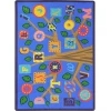 Joy Carpets Kid Essentials Soft Alphabet Leaves 5ft.4in. x 7ft.8in. Rect. Rug
