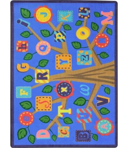 Joy Carpets Kid Essentials Soft Alphabet Leaves 5ft.4in. x 7ft.8in. Rect. Rug
