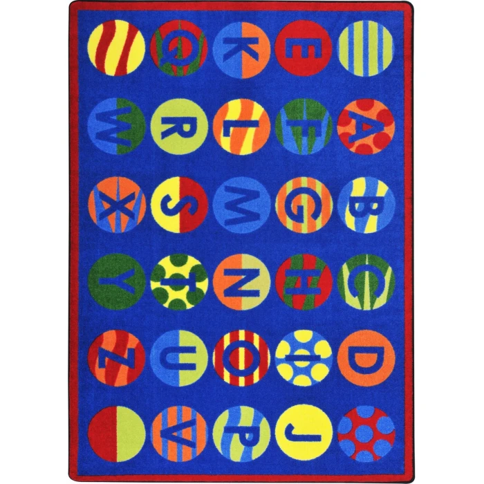Joy Carpets Kid Essentials Multi Alphabet Patterns 10ft.9in. x 13ft.2in. Rect. Rug
