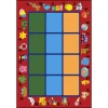 Joy Carpets Kid Essentials Red Alphabet Phonics 5ft.4in. x 7ft.8in. Rect. Rug