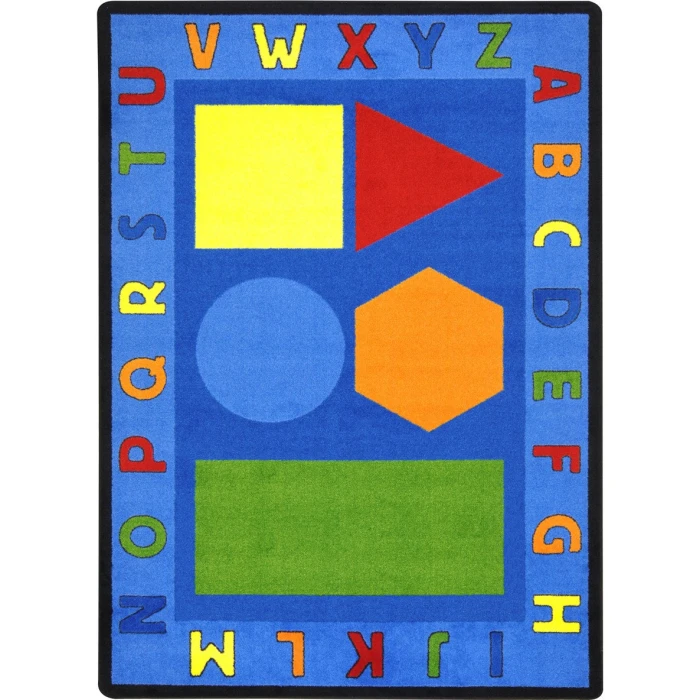 Joy Carpets Kid Essentials Multi Alphabet Shapes 7ft.8in. x 10ft.9in. Rect. Rug