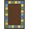 Joy Carpets Kid Essentials Earthtone Alphabet Spots 10ft.9in. x 13ft.2in. Rect. Rug