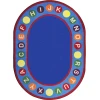 Joy Carpets Kid Essentials Multi Alphabet Spots 10ft.9in. x 13ft.2in. Oval Rug