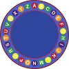 Joy Carpets Kid Essentials Multi Alphabet Spots 7ft.7in. Round Rug