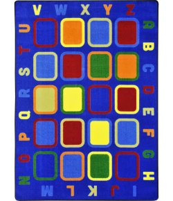 Joy Carpets Kid Essentials Multi Alphabet Tiles 7ft.8in. x 10ft.9in. Rect. Rug