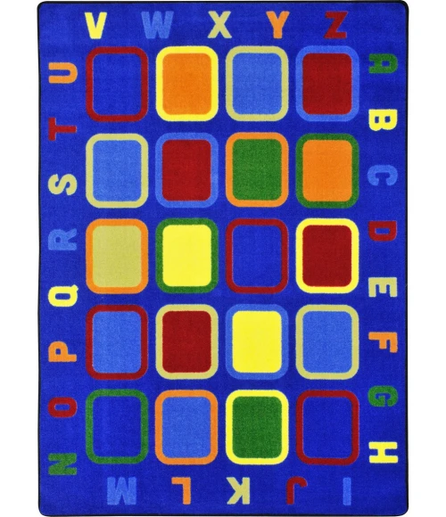 Joy Carpets Kid Essentials Multi Alphabet Tiles 7ft.8in. x 10ft.9in. Rect. Rug