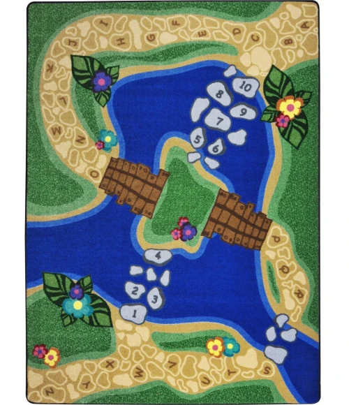 Joy Carpets Kid Essentials Multi Alphabet Trail 5ft.4in. x 7ft.8in. Rect. Rug