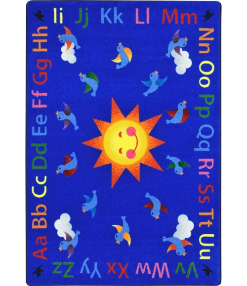 Joy Carpets Kid Essentials Multi Alphabet Tweet 7ft.8in. x 10ft.9in. Rect. Rug