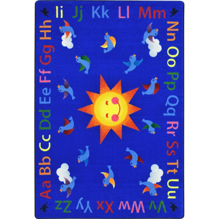 Joy Carpets Kid Essentials Multi Alphabet Tweet 7ft.8in. x 10ft.9in. Rect. Rug