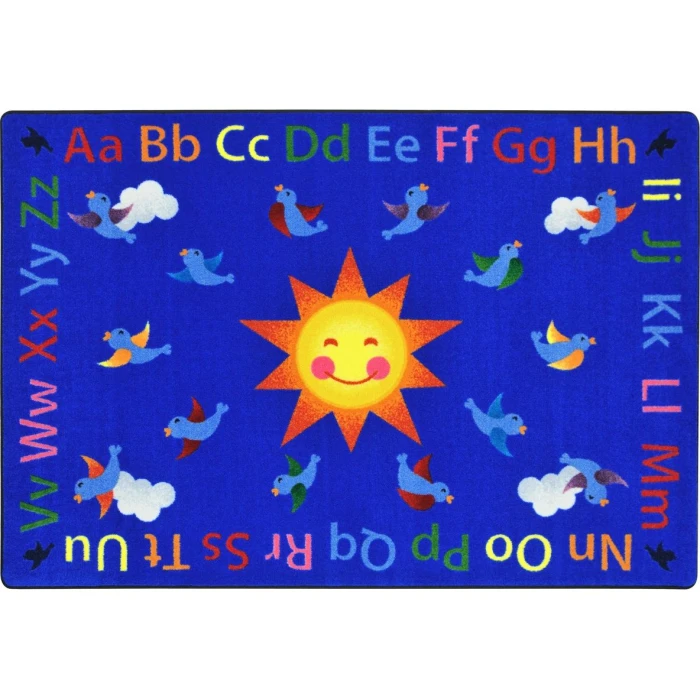 Joy Carpets Kid Essentials Multi Alphabet Tweet 10ft.9in. x 13ft.2in. Oval Rug