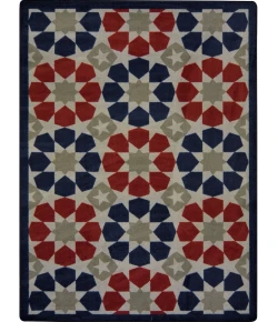 Joy Carpets Kaleidoscope Multi Americana 7ft.8in. x 10ft.9in. Rect. Rug