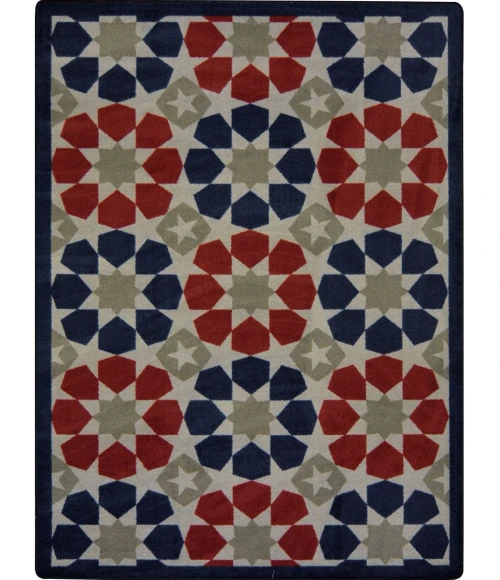 Joy Carpets Kaleidoscope Multi Americana 7ft.8in. x 10ft.9in. Rect. Rug