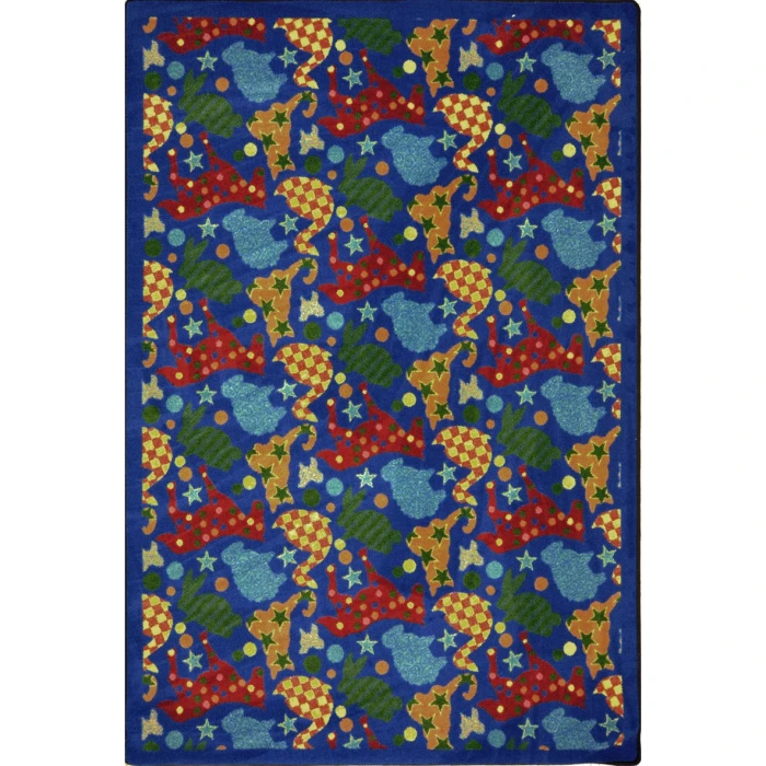 Joy Carpets Playful Patterns Multi Animal Crackers 7ft.8in. x 10ft.9in. Rect. Rug