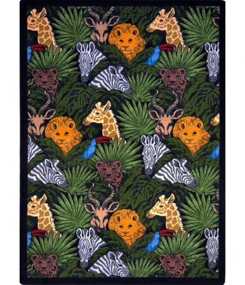 Joy Carpets Playful Patterns Multi Animal Hide & Seek 10ft.9in. x 13ft.2in. Rect. Rug