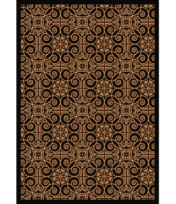 Joy Carpets Any Day Matinee Black Antique Scroll 3ft.10in. x 5ft.4in. Rect. Rug